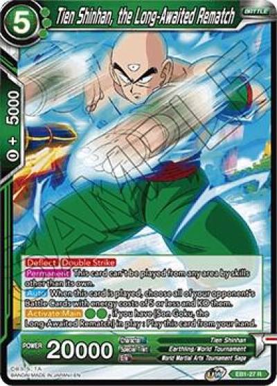 Tien Shinhan the Long Awaited Rematch EB1-27 Battle Evolution Booster Dragonball Super card
