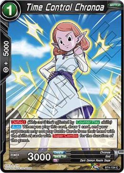 Time Control Chronoa Foil BT4-104 Colossal Warfare Dragonball Super card