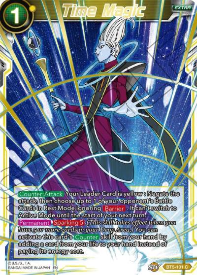 Time Magic Gold Stamped BT5-101 Mythic Booster Dragonball Super card