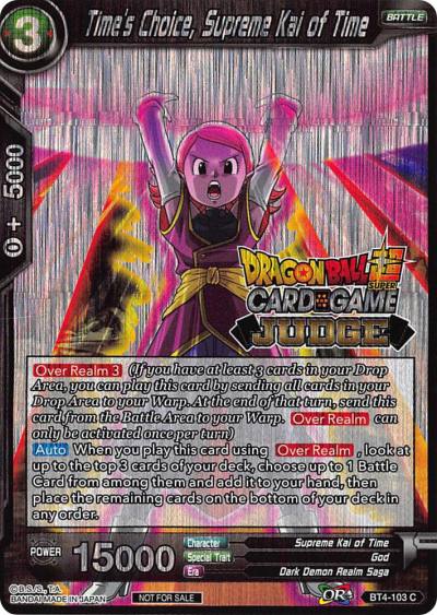Times Choice Supreme Kai of Time BT4-103 Judge Promotion Cards Dragonball Super card