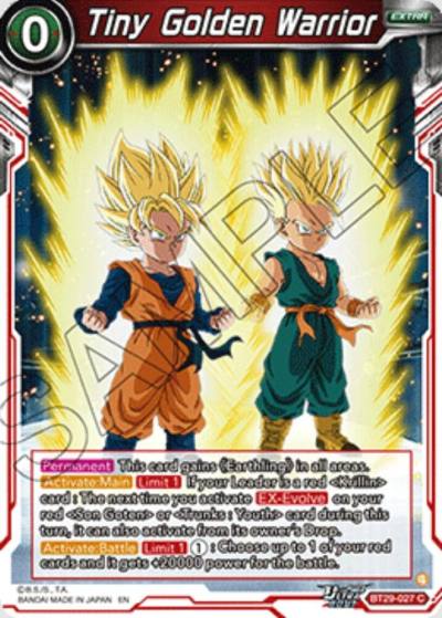 Tiny Golden Warrior BT29-027 Fearsome Rivals Dragonball Super card