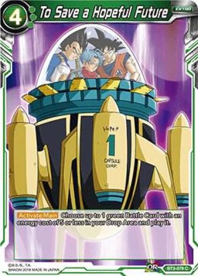 To Save a Hopeful Future Foil BT3-079 Cross Worlds Dragonball Super card