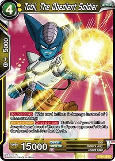 Tobi The Obedient Soldier BT2-118 Union Force Dragonball Super card