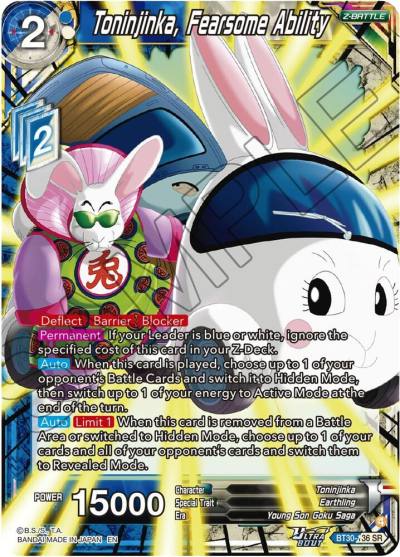 Toninjinka Fearsone Ability BT30-136 Three Glorious Fighters Dragonball Super card