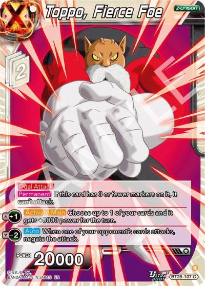 Toppo Fierce Foe BT28-107 Prismatic Clash Dragonball Super card