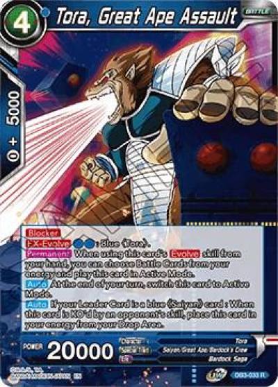 Tora Great Ape Assault DB3-033 Draft Box 06 - Giant Force Dragonball Super card