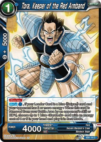Tora Keeper of the Red Armband EB1-14 Battle Evolution Booster Dragonball Super card