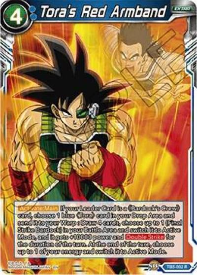 Toras Red Armband TB3-032 Clash of Fates Dragonball Super card