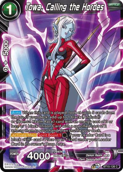 Towa Calling the Hordes BT15-126 Saiyan Showdown Dragonball Super card