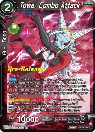 Towa Combo Attack BT21-137 Wild Resurgence Pre-Release Cards Dragonball Super card
