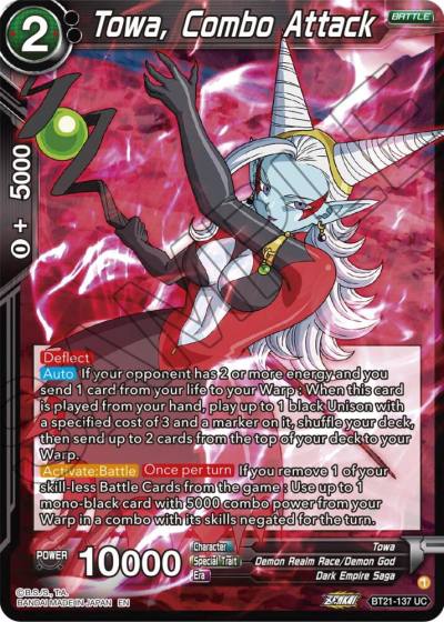Towa Combo Attack Foil BT21-137 Wild Resurgence Dragonball Super card