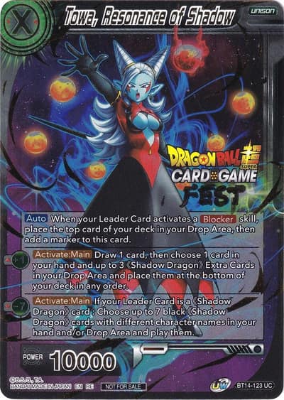 Towa Resonance of Shadow Card Game Fest 2022 BT14-123 Tournament Promotion Cards Dragonball Super card