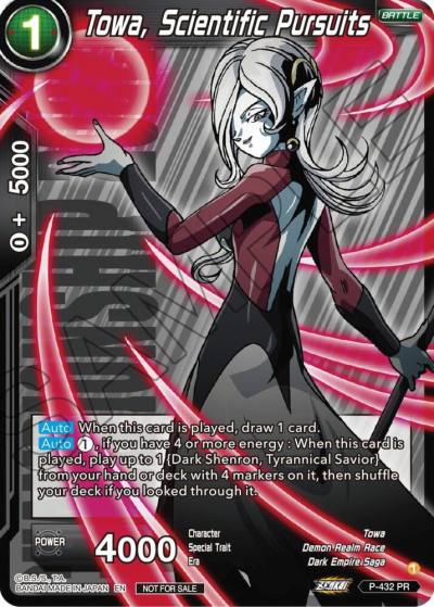 Towa Scientific Pursuits P-432 Promotion Cards Dragonball Super card