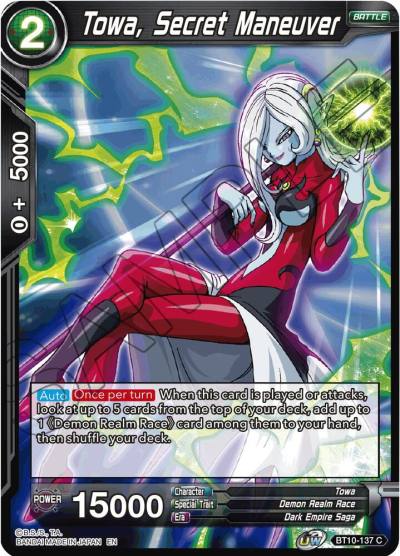 Towa Secret Maneuver Foil BT10-137 Rise of the Unison Warrior Dragonball Super card