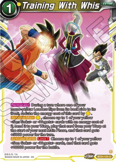 Training With Whis Foil BT21-131 Wild Resurgence Dragonball Super card