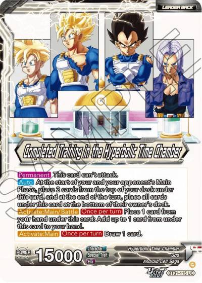 Training in the Hyperbolic Time Chamber Completed Training in the Hyperbolic Time Chamber BT31-115 Impact Beyond Dimensions Dragonball Super card
