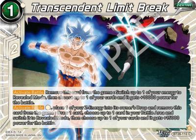 Transcendent Limit Break BT28-110 Prismatic Clash Dragonball Super card
