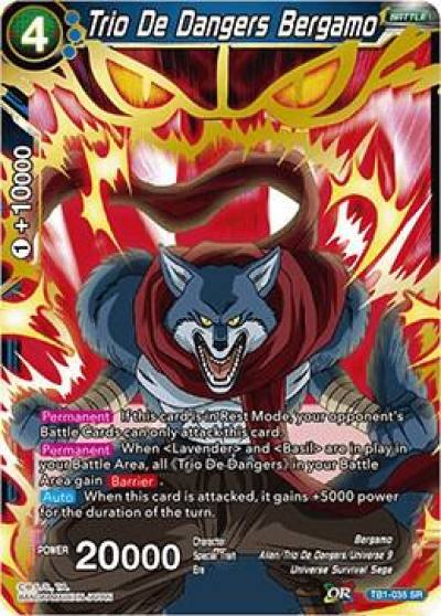 Trio De Dangers Bergamo TB1-035 Tournament of Power Dragonball Super card
