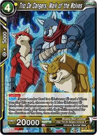 Trio De Dangers Mark of the Wolves BT9-065 Universal Onslaught Dragonball Super card