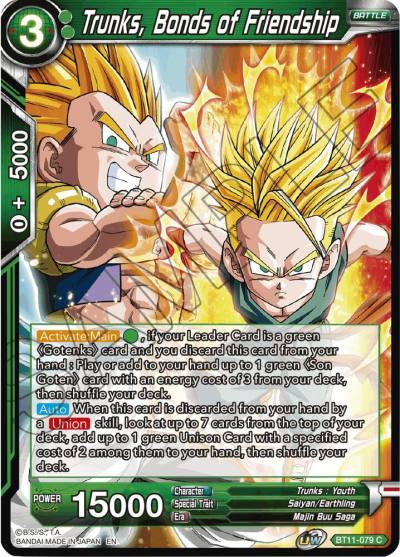 Trunks Bonds of Friendship Foil BT11-079 Vermilion Bloodline Dragonball Super card