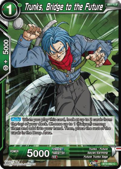 Trunks Bridge to the Future Reprint BT3-062 Battle Evolution Booster Dragonball Super card