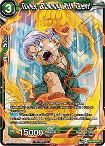 Trunks Brimming With Talent P-256 Promotion Cards Dragonball Super card