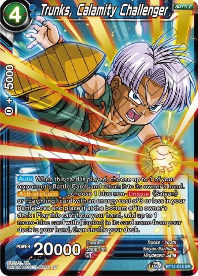 Trunks Calamity Challenger BT14-045 Cross Spirits Dragonball Super card