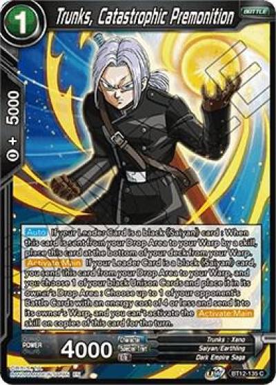 Trunks Catastrophic Premonition BT12-135 Vicious Rejuvenation Dragonball Super card