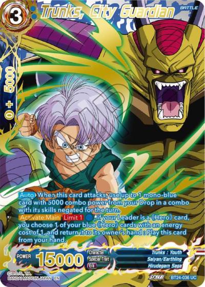 Trunks City Guardian Collector Booster Gold BT24-036 Beyond Generations Dragonball Super card