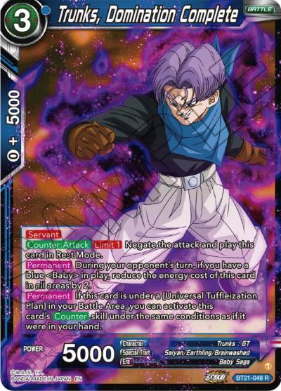 Trunks Domination Complete BT21-048 Wild Resurgence Dragonball Super card