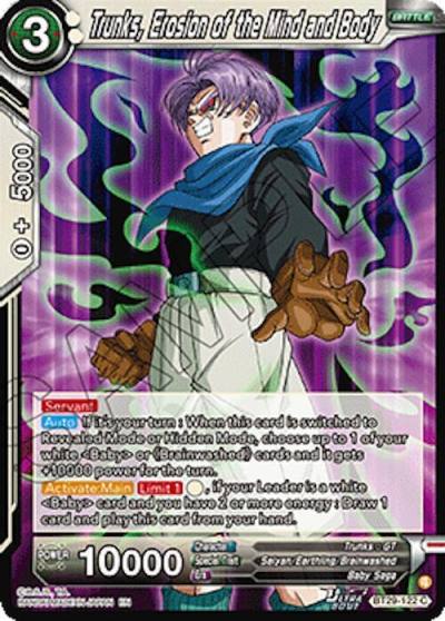 Trunks Erosion of the Mind and Body BT29-122 Fearsome Rivals Dragonball Super card
