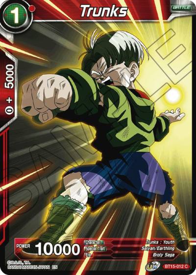 Trunks Foil BT15-012 Saiyan Showdown Dragonball Super card