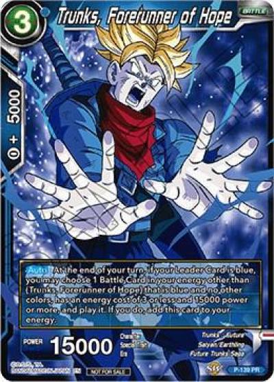 Trunks Forerunner of Hope P-139 Promotion Cards Dragonball Super card