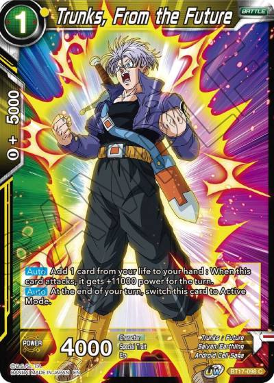 Trunks From the Future Foil BT17-098 Ultimate Squad Dragonball Super card