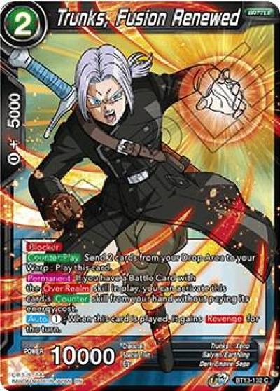 Trunks Fusion Renewed Foil BT13-132 Supreme Rivalry Dragonball Super card