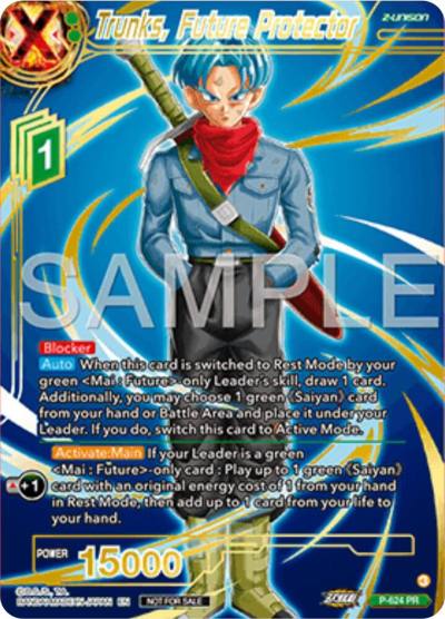 Trunks Future Protector Gold Stamped P-424 Promotion Cards Dragonball Super card