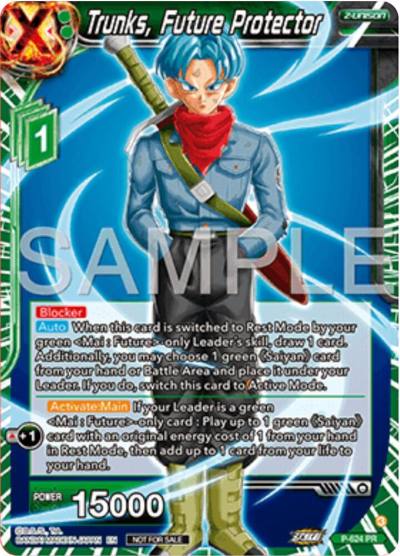 Trunks Future Protector P-424 Promotion Cards Dragonball Super card
