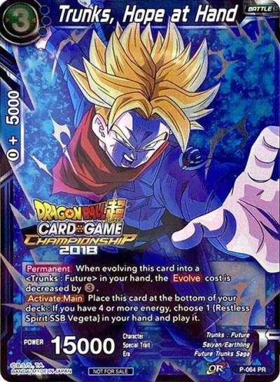 Trunks Hope at Hand P-064 Tournament Promotion Cards Dragonball Super card