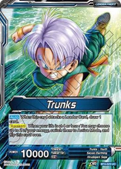 Trunks Iron Vow Trunks BT4-023 Colossal Warfare Dragonball Super card