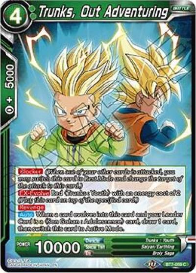 Trunks Out Adventuring Foil BT7-059 Assault of the Saiyans Dragonball Super card