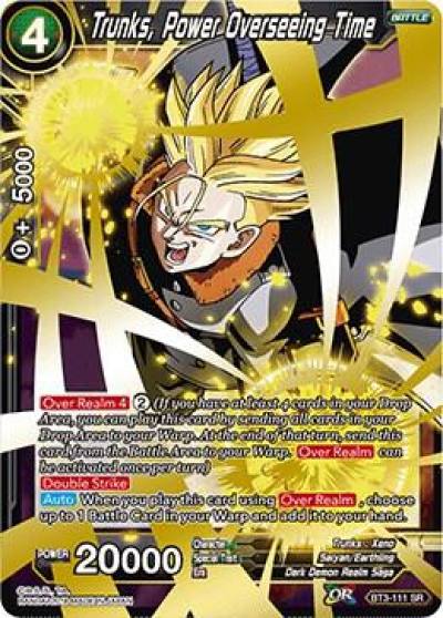 Trunks Power Overseeing Time BT3-111 Cross Worlds Dragonball Super card