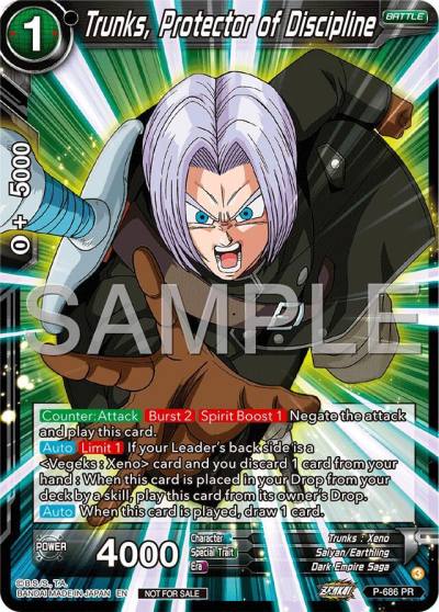 Trunks Protector of Discipline Tournament Pack Vol12 P-686 Tournament Promotion Cards Dragonball Super card
