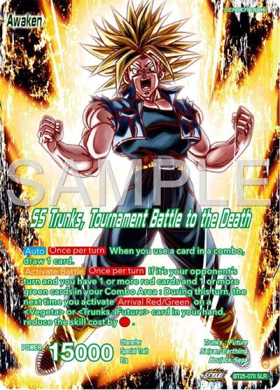 Trunks SS Trunks Tournament Battle to the Death SLR BT25-070 Legend of the Dragon Balls Dragonball Super card
