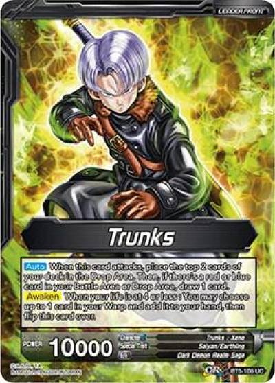 Trunks Super Saiyan Trunks Protector of Time BT3-108 Cross Worlds Dragonball Super card