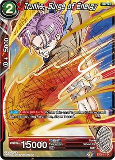 Trunks Surge of Energy EX06-01 Special Anniversary Set Dragonball Super card