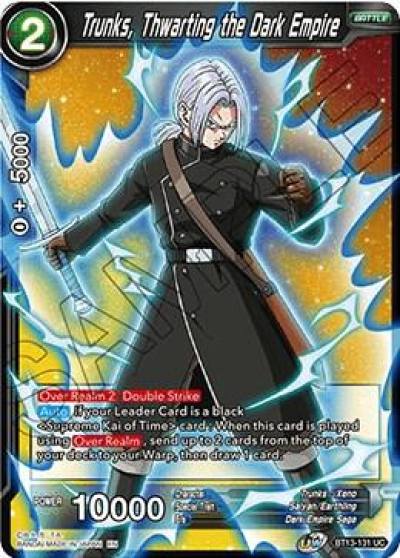 Trunks Thwarting the Dark Empire BT13-131 Supreme Rivalry Dragonball Super card