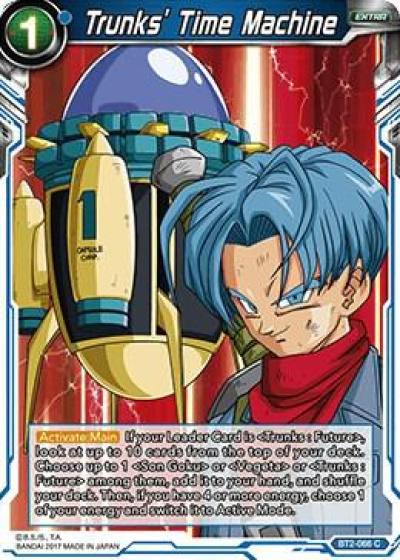 Trunks Time Machine BT2-066 Union Force Dragonball Super card