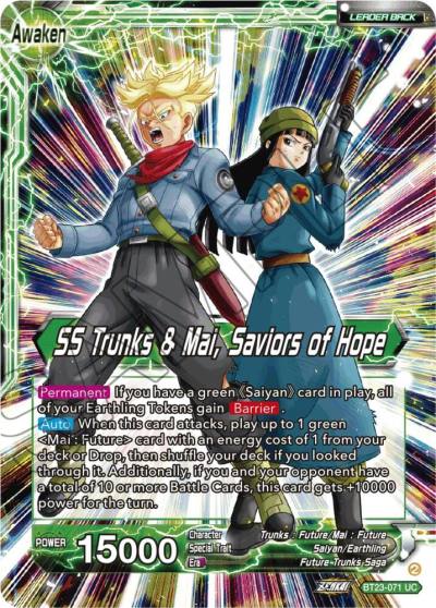 Trunks and Mai SS Trunks and Mai Saviors of Hope BT23-071 Perfect Combination Dragonball Super card