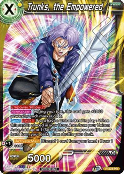 Trunks the Empowered P-378 Promotion Cards Dragonball Super card