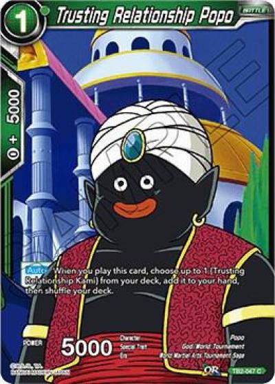 Trusting Relationship Popo TB2-047 World Martial Arts Tournament Dragonball Super card